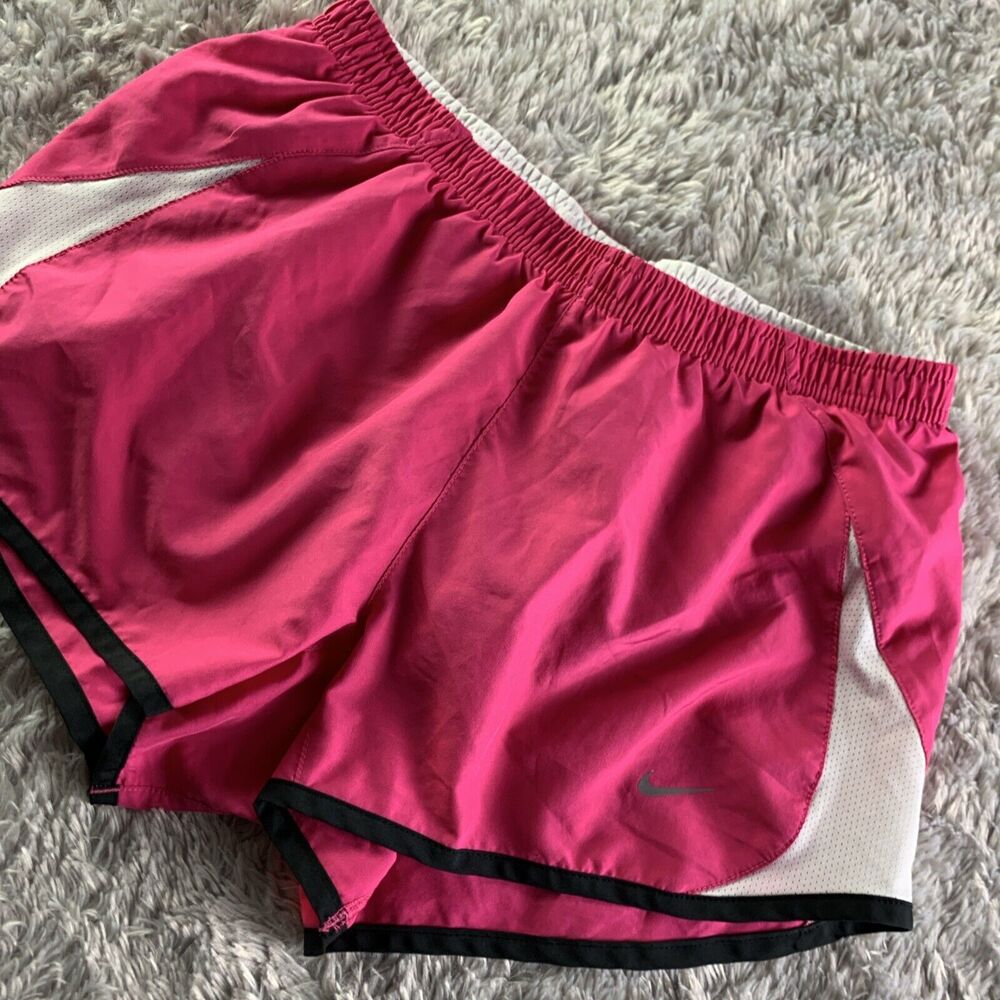 Nike Shorts Womens Small Pink White Black Gray Pacer Tempo Running Lined Active